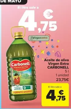 Oferta de Carbonell - Aceite De Oliva Virgen Extra por 4,75€ en Carrefour Market