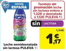 Oferta de Puleva - Leche semidesnatada sin lactosa por 1,17€ en Carrefour Market