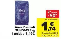 Oferta de Sundari - Arroz Basmati por 3,49€ en Carrefour Market