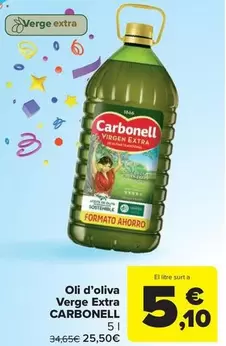 Oferta de Carbonell - Oli D'oliva Verge Extra por 5,1€ en Carrefour Market