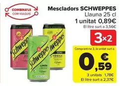 Oferta de Schweppes - Mescladors por 0,89€ en Carrefour Market