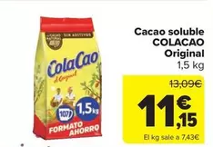 Oferta de Cola Cao - Cacao Soluble Original por 11,15€ en Carrefour Market