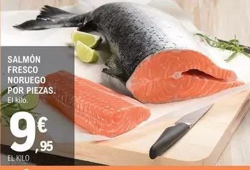 Oferta de Salmón Fresco Noruego Por Piezas por 9,95€ en E.Leclerc