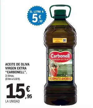 Oferta de Carbonell - Aceite De Oliva Virgen Extra por 15,95€ en E.Leclerc