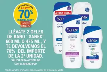 Oferta de Sanex - Geles De Bano en E.Leclerc