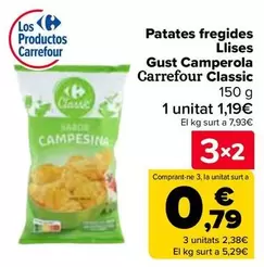Oferta de Carrefour Classic - Patatas Fritas Lisas Sabor Campesina  en Carrefour