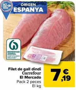 Oferta de Carrefour El Mercado - Solomillo De Pavo  por 7,19€ en Carrefour
