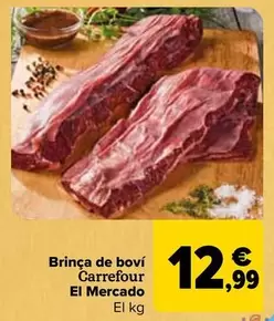 Oferta de Carrefour El Mercado - Entraña De Vacuno por 12,99€ en Carrefour