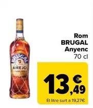 Oferta de Brugal - Ron Añejo por 13,49€ en Carrefour