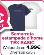 Oferta de Tex Basic - Camiseta Estampada Hombre por 4,99€ en Carrefour