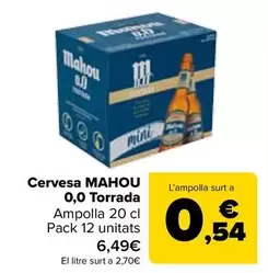 Oferta de Mahou  - Cerveza 0,0 Tostada por 6,49€ en Carrefour