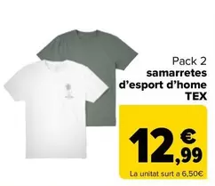 Oferta de Tex - Camisetas Deporte Hombre  por 12,99€ en Carrefour