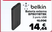 Oferta de Belkin - Batería Externa BPB011BTBK por 14,44€ en Carrefour