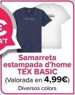 Oferta de Tex Basic - Camiseta Estampada Hombre por 4,99€ en Carrefour