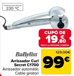 Oferta de Babyliss - Rizador Curl Secret C1700 por 99€ en Carrefour