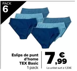 Oferta de Tex Basic - Slip Punto Hombre por 7,99€ en Carrefour