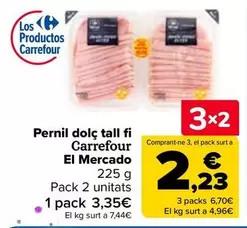 Oferta de Carrefour - Jamón Cocido Loncha Fina   El Mercado en Carrefour