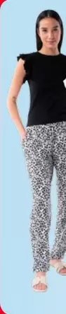Oferta de Tex - Pantalón Fluido Estampado Mujer  por 12,99€ en Carrefour
