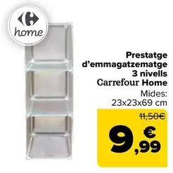 Oferta de Carrefour Home - Estante De Almacenamiento 3 Niveles por 9,99€ en Carrefour