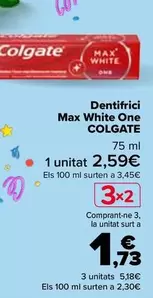 Oferta de Colgate - Dentífrico Max White One  en Carrefour