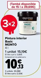 Oferta de Monto - Pintura Interior Basic en Carrefour