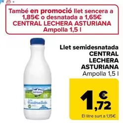 Oferta de Central Lechera Asturiana - Leche Semidesnatada  por 1,72€ en Carrefour