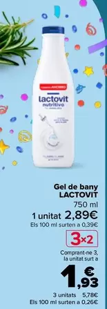 Oferta de Lactovit - Gel De Baño  en Carrefour
