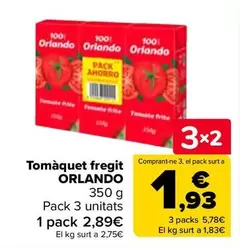 Oferta de Orlando - Tomate Frito en Carrefour