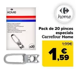 Oferta de Carrefour Home - Pack De 20 Pinzas Especiales  por 1,59€ en Carrefour