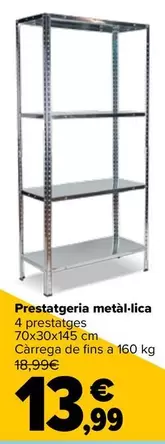 Oferta de Estantería Metálica por 13,99€ en Carrefour