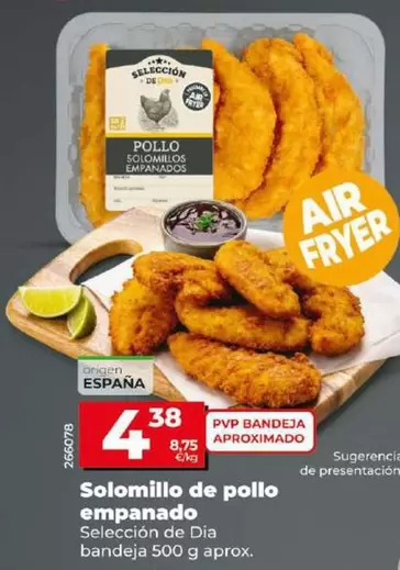 Oferta de Seleccion De Dia - Solomillo De Pollo Empanado  por 4,38€ en Dia