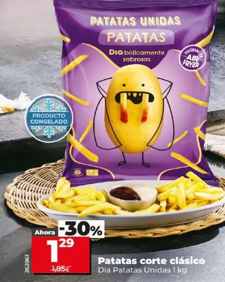 Oferta de Dia Patatas Unidas - Patatas Corte Clásico por 1,29€ en Dia