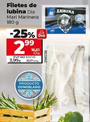 Oferta de Dia Mari Marinera - Filetes De Lubina  por 2,99€ en Dia