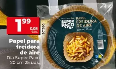 Oferta de Dia Super Paco - Papel Para Freidora De Aire por 1,99€ en Dia