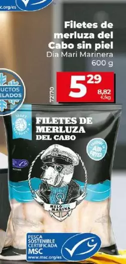 Oferta de Dia Mari Marinera - Filetes De Merluza Del Cabo Sin Piel  por 5,29€ en Dia