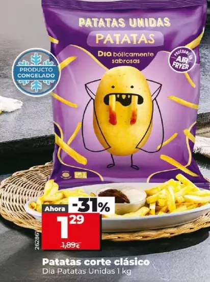 Oferta de Dia Patatas Unidas - Patatas Corte Clásico  por 1,29€ en Dia