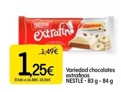 Oferta de Nestlé - Variedad Chocolates Extrafinos por 1,25€ en Dialprix