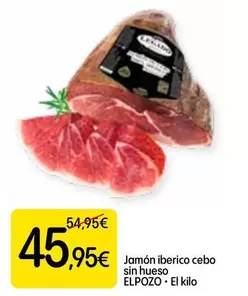 Oferta de Elpozo - Jamon Iberico Cebo Sin Hueso por 45,95€ en Dialprix