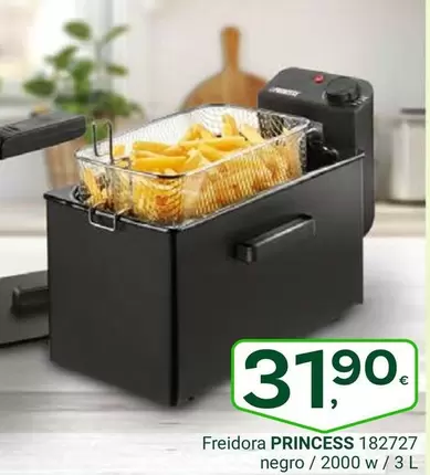 Oferta de Princess - Freidora 182727 Negro/2000 W por 31,9€ en Supermercados Dani