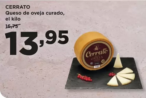 Oferta de Cerrato - Queso De Oveja Curado por 13,95€ en Alimerka