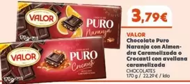 Oferta de Valor - Chocolate Puro Naranja Con Almen-Dra Caramelizada O Crocanti Con Avellana Caramelizada por 3,79€ en Hiperber