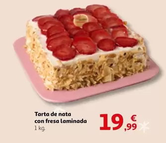 Oferta de Tarta De Nata Con Fresa Laminada por 19,99€ en Alcampo