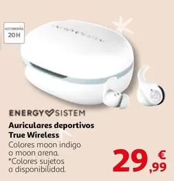 Oferta de Energy Sistem - Auriculares Deportivos True Wireless por 29,99€ en Alcampo