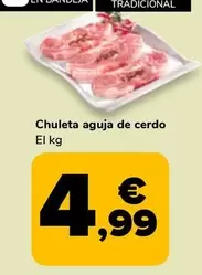 Oferta de Chuleta Aguja De Cerdo por 4,99€ en Supeco