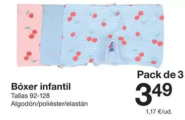 Oferta de Boxer Infantil por 3,49€ en ZEEMAN