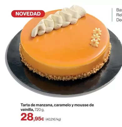Oferta de Rel - Tarta De Manzana, Caramelo Y Mousse De Vainilla por 28,95€ en Supercor