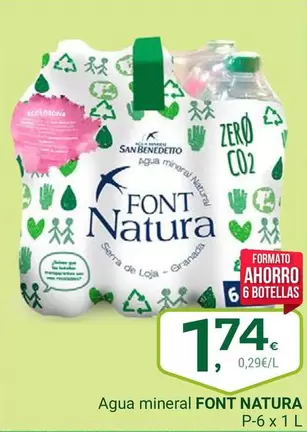 Oferta de Font Natura - Agua Mineral por 1,74€ en Supermercados Dani