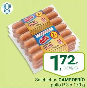 Oferta de Campofrío - Salchichas Pollo por 1,72€ en Supermercados Dani