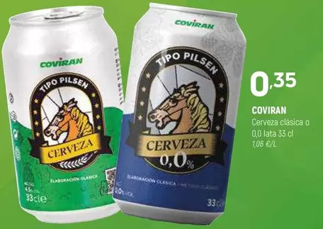 Oferta de Coviran - Cerveza Clásica O 0,0 por 0,35€ en Coviran