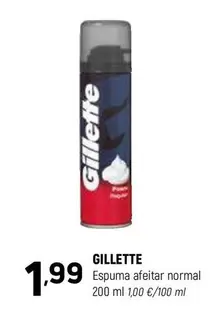 Oferta de Gillette - Espuma Afeitar Normal por 1,99€ en Coviran